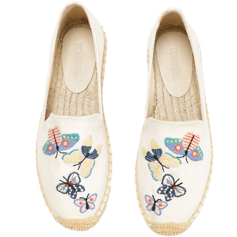 White Butterfly women's platform espadrilles, style W-P9892