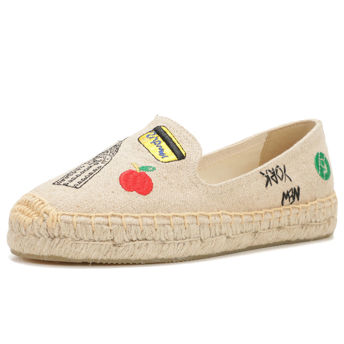 Beige Garden women's platform espadrilles, style W-P9894