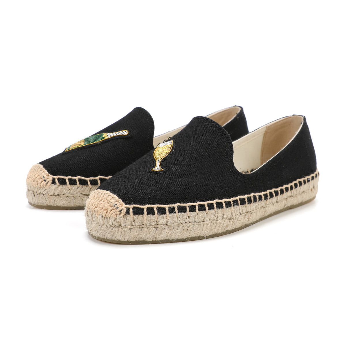 Black Wine women's platform espadrilles, style W-P9896