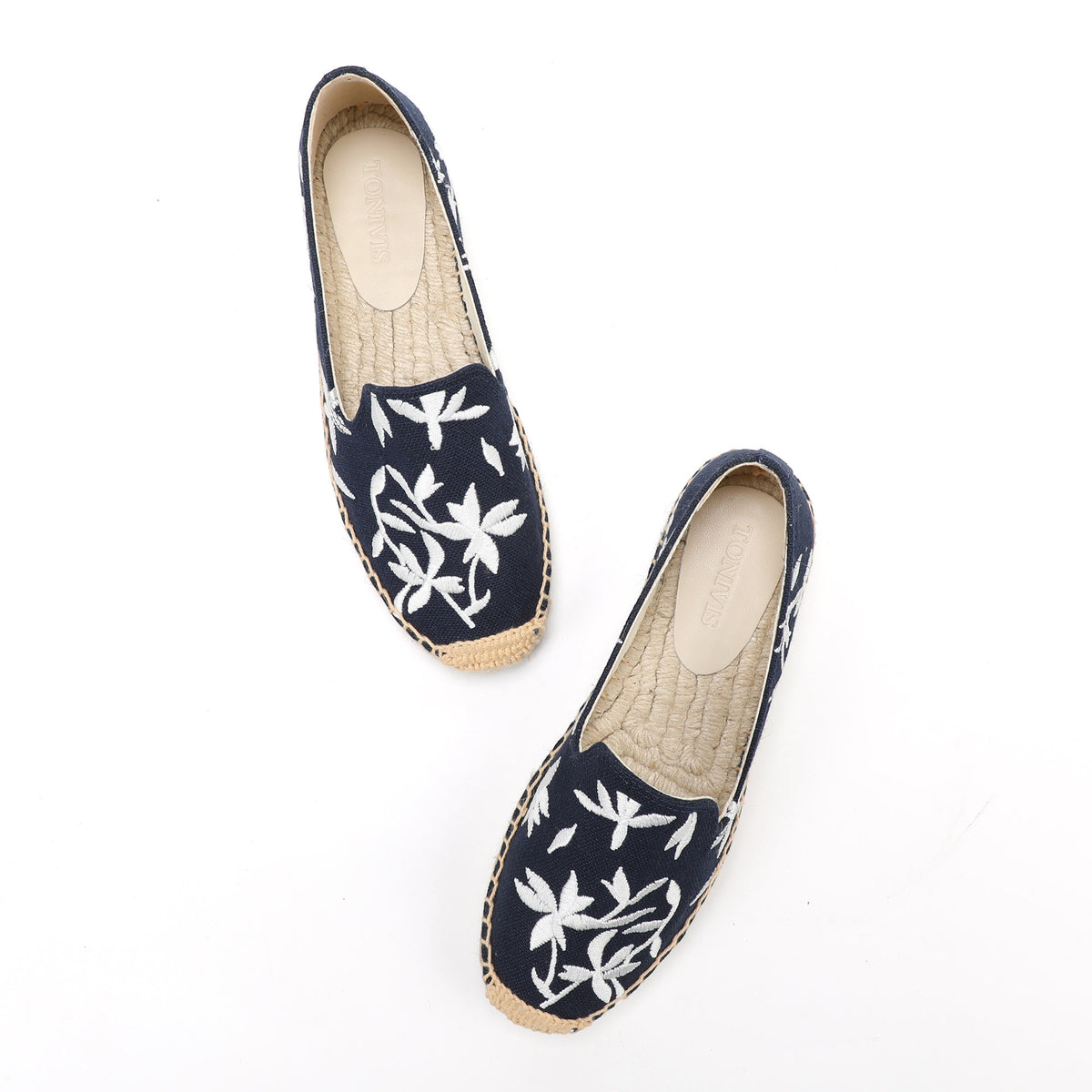 Blue Floral women's platform espadrilles, style W-P9907