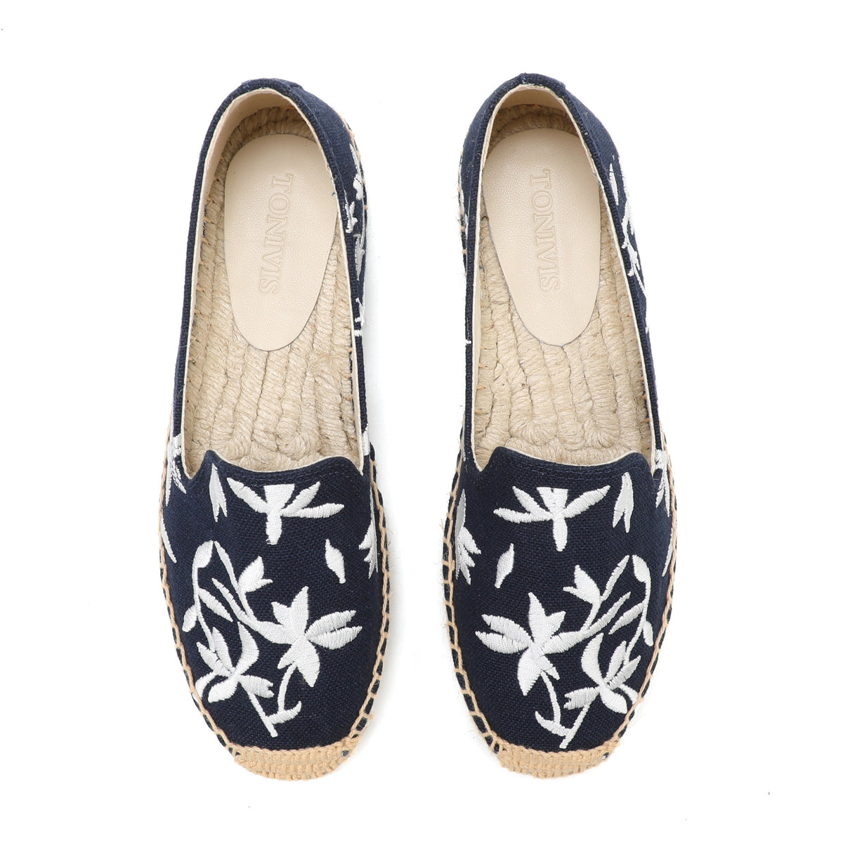 Blue Floral women's platform espadrilles, style W-P9907