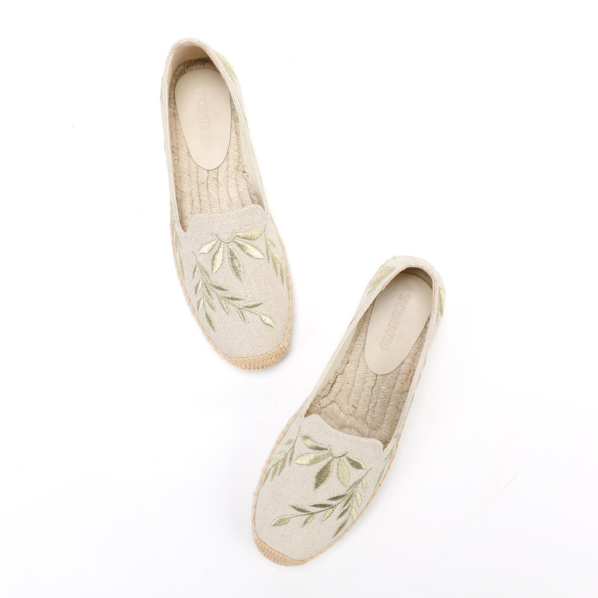Beige Gold Leaves women's platform espadrilles, style W-P9910