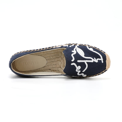 Blue Face women's platform espadrilles, style W-P9912