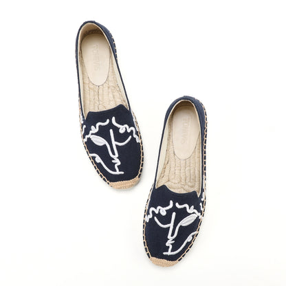 Blue Face women's platform espadrilles, style W-P9912