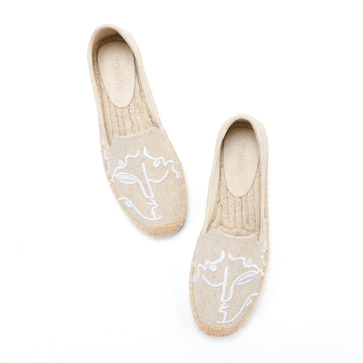 Beige Face women's platform espadrilles, style W-P9913