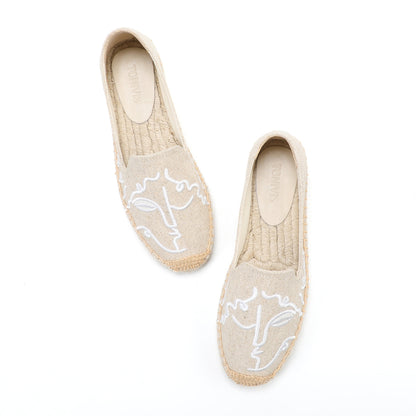 Beige Face women's platform espadrilles, style W-P9913