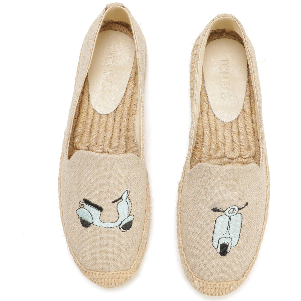 Beige Tram women's platform espadrilles, style W-P9914