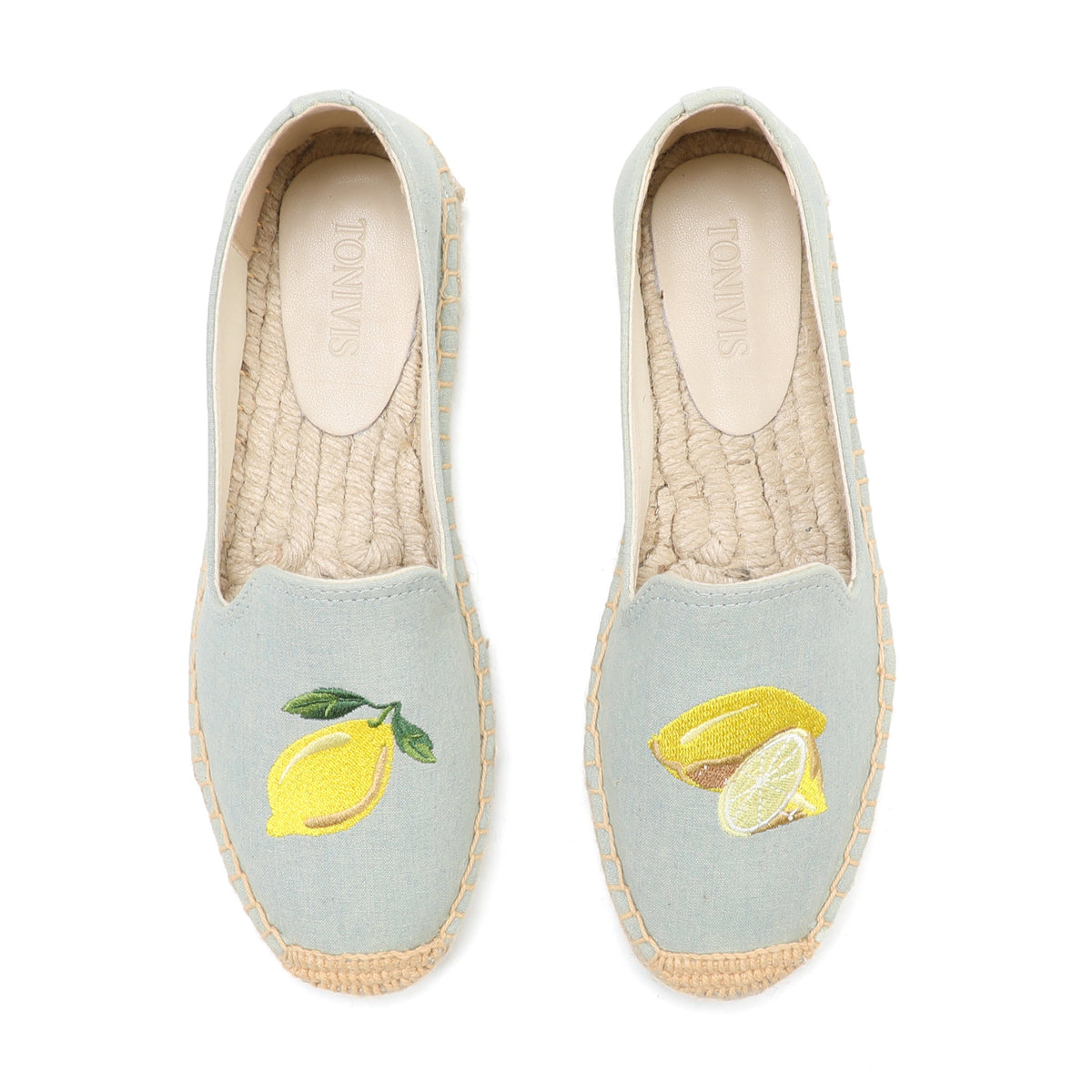 Light Blue Lemon women's platform espadrilles, style W-P9916