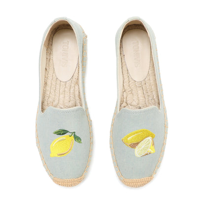 Light Blue Lemon women's platform espadrilles, style W-P9916