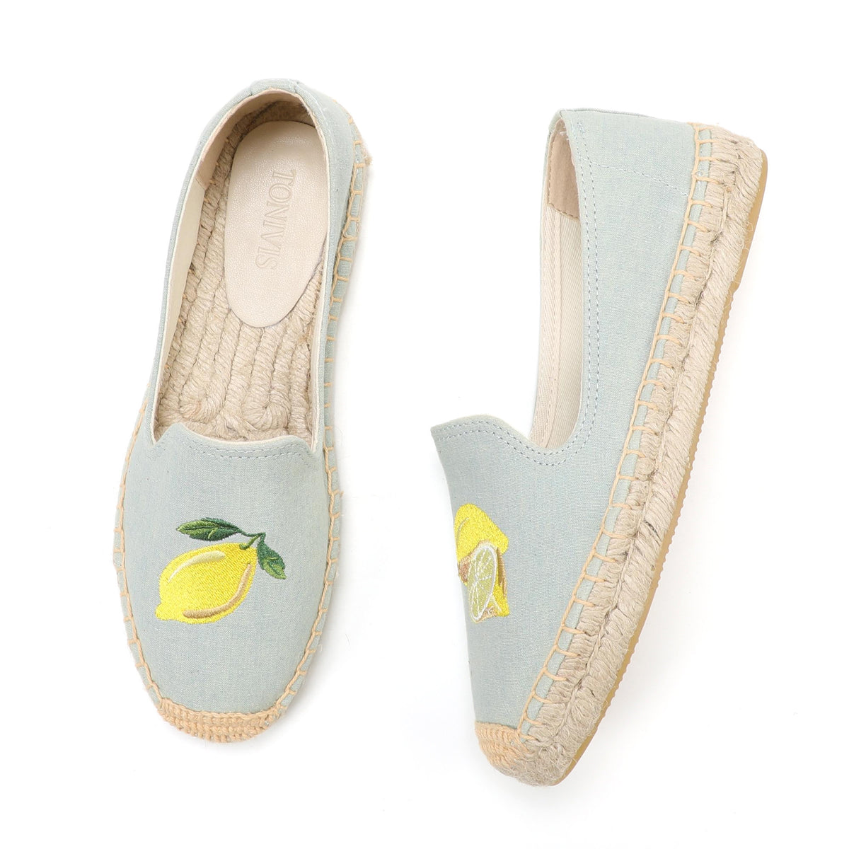 Light Blue Lemon women's platform espadrilles, style W-P9916