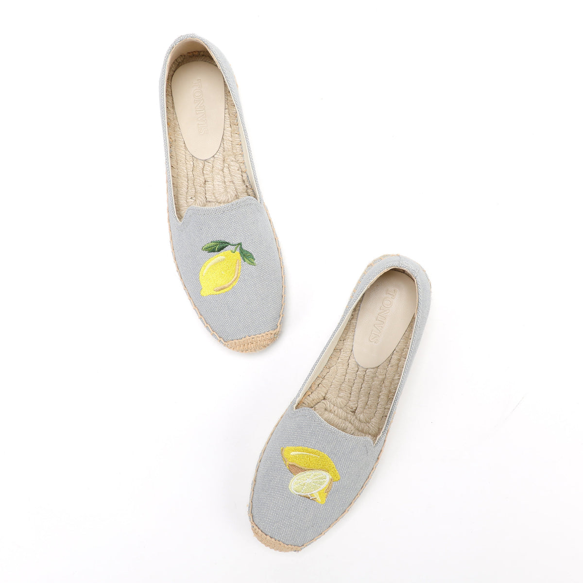 Gray Lemon women's platform espadrilles, style W-P9918