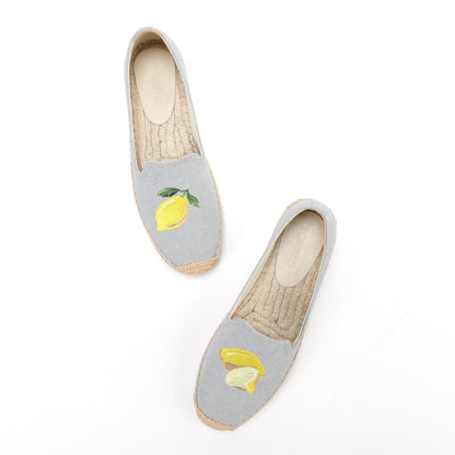 Gray Lemon women's platform espadrilles, style W-P9918