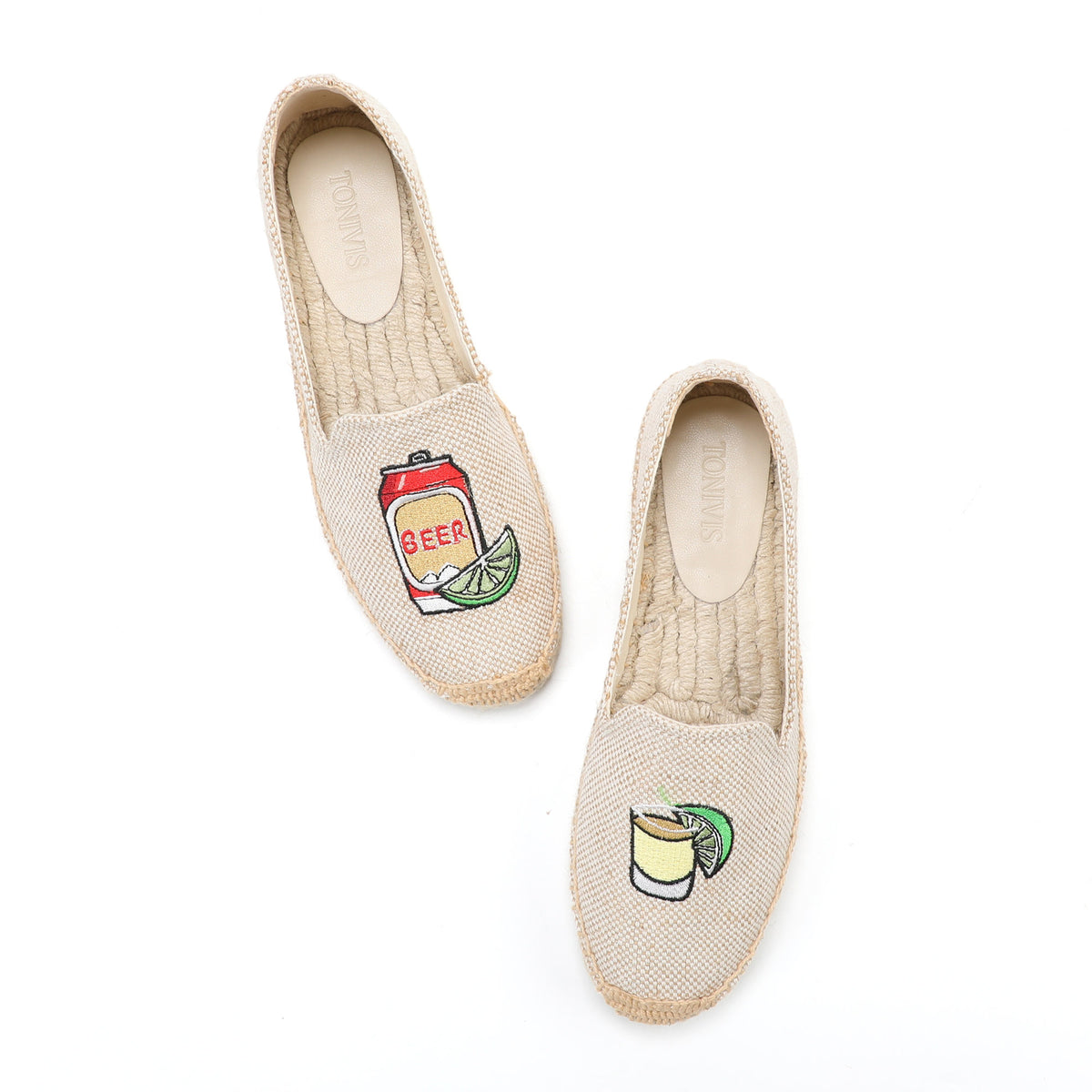 Beige Lemon women's platform espadrilles, style W-P9920