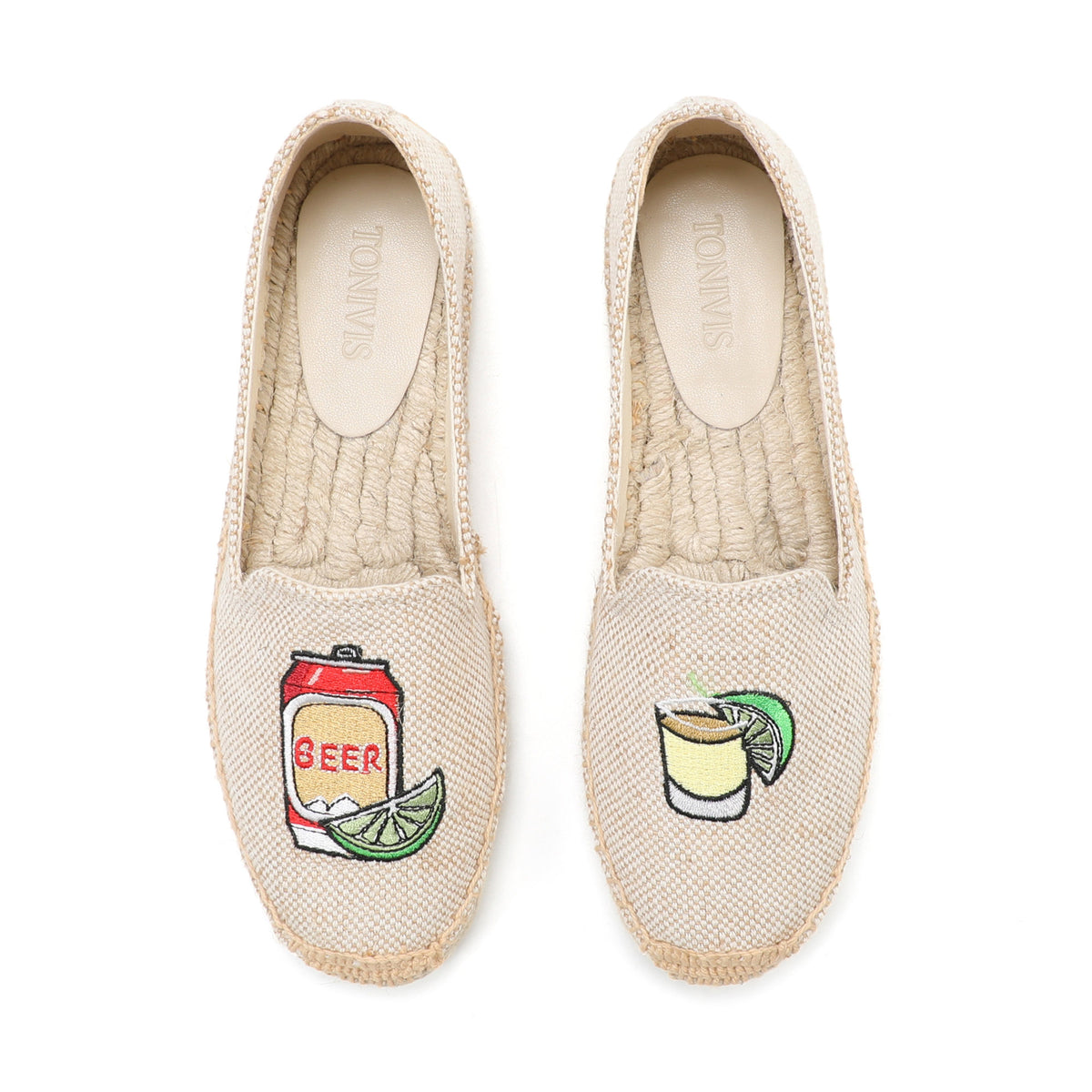 Beige Lemon women's platform espadrilles, style W-P9920