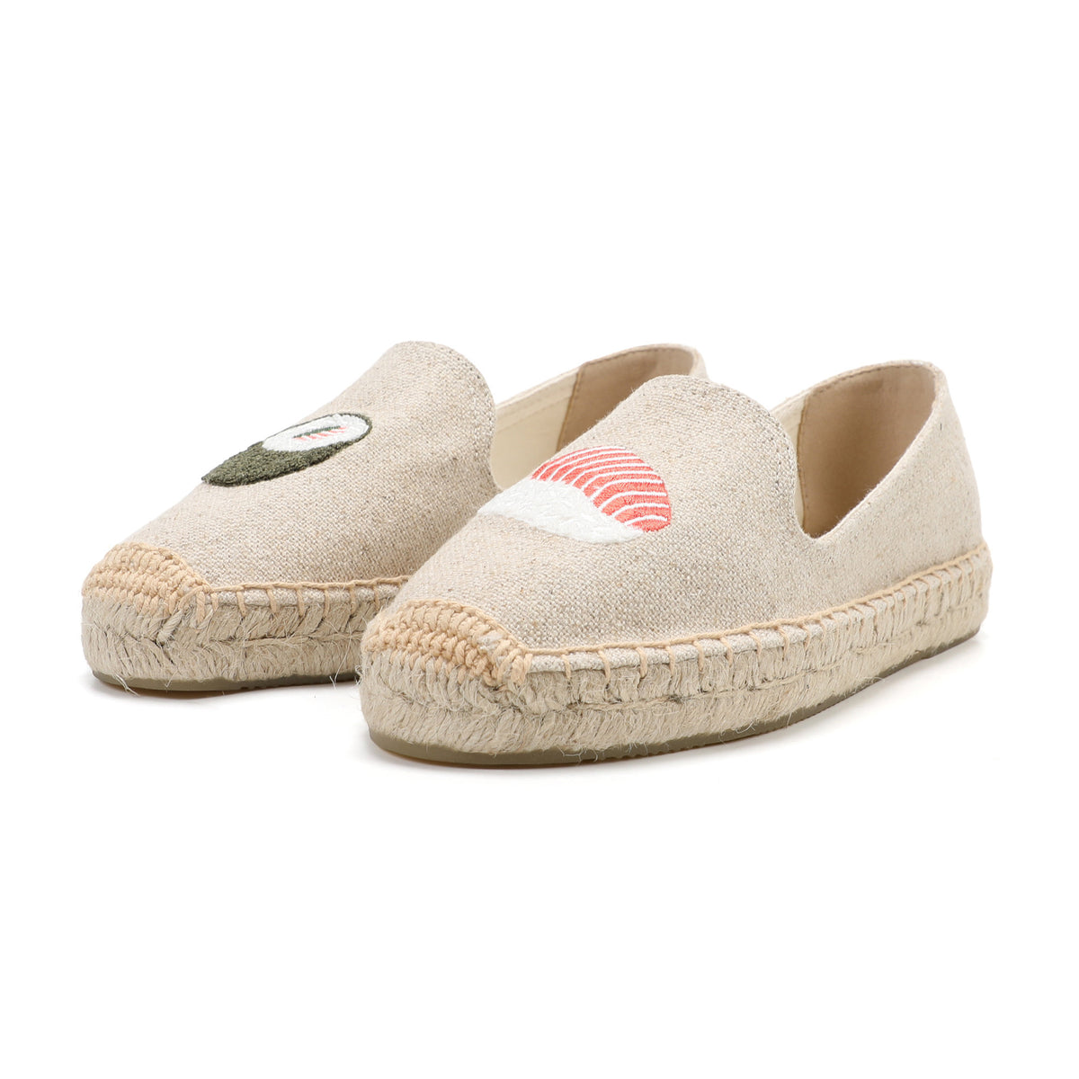 Beige Sushi women's platform espadrilles, style W-P9921