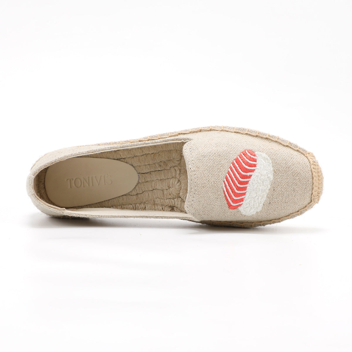 Beige Sushi women's platform espadrilles, style W-P9921