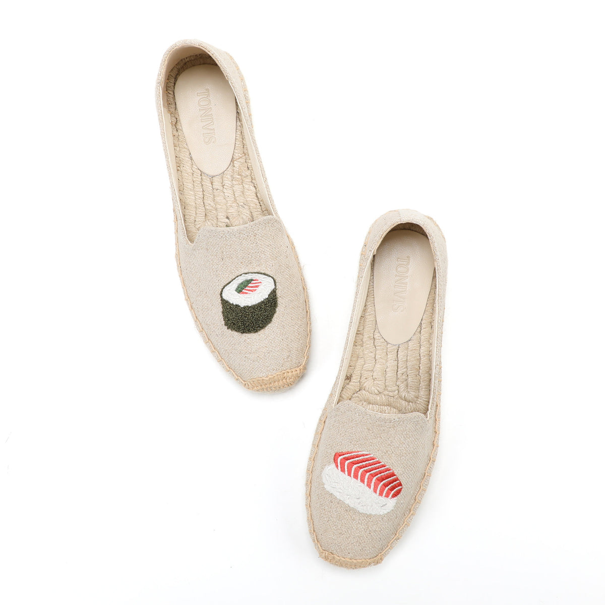 Beige Sushi women's platform espadrilles, style W-P9921