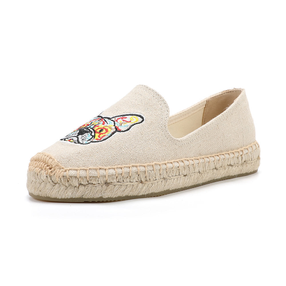 Beige Dog women's platform espadrilles, style W-P9925