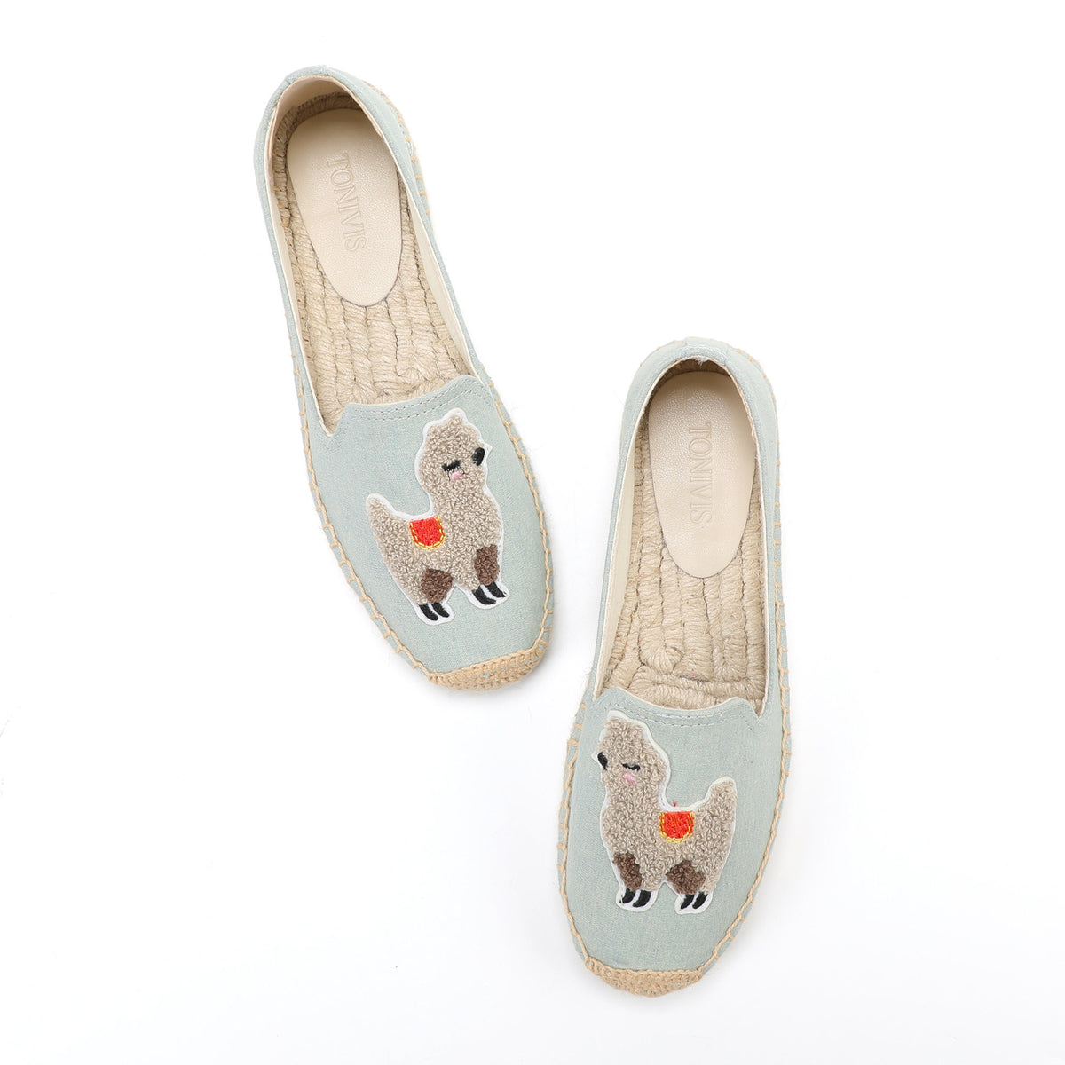 Light Blue Alpaca women's platform espadrilles, style W-P9930