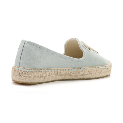 Light Blue Alpaca women's platform espadrilles, style W-P9930