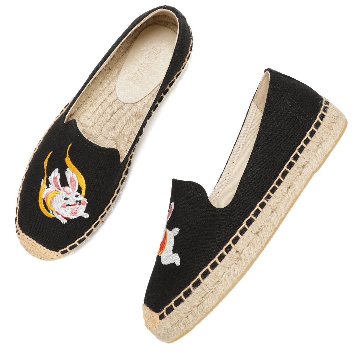 Black Bunny women's platform espadrilles, style W-P9933