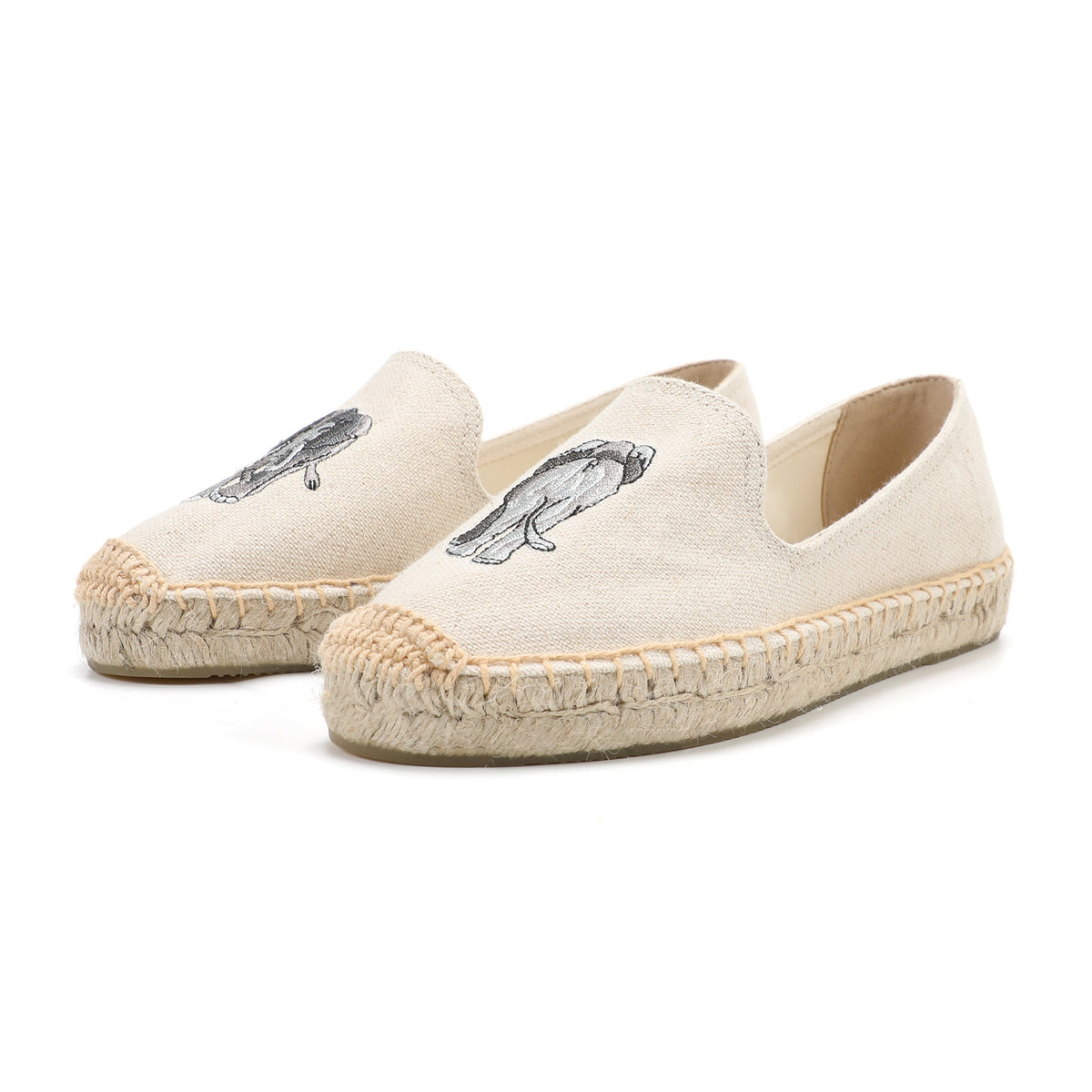 Beige Elephant women's platform espadrilles, style W-P9935