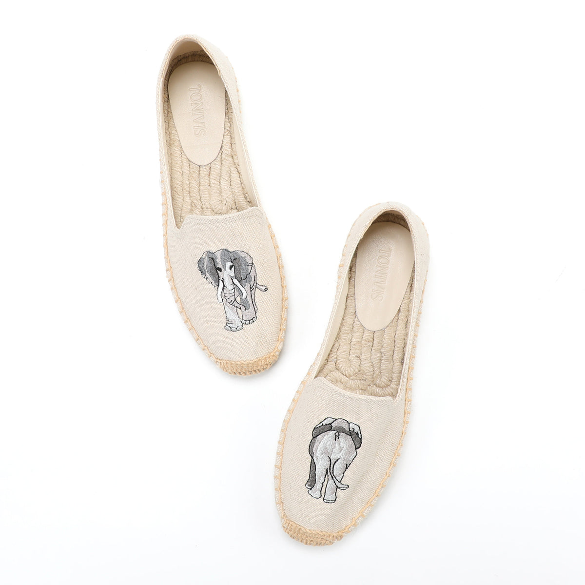 Beige Elephant women's platform espadrilles, style W-P9935