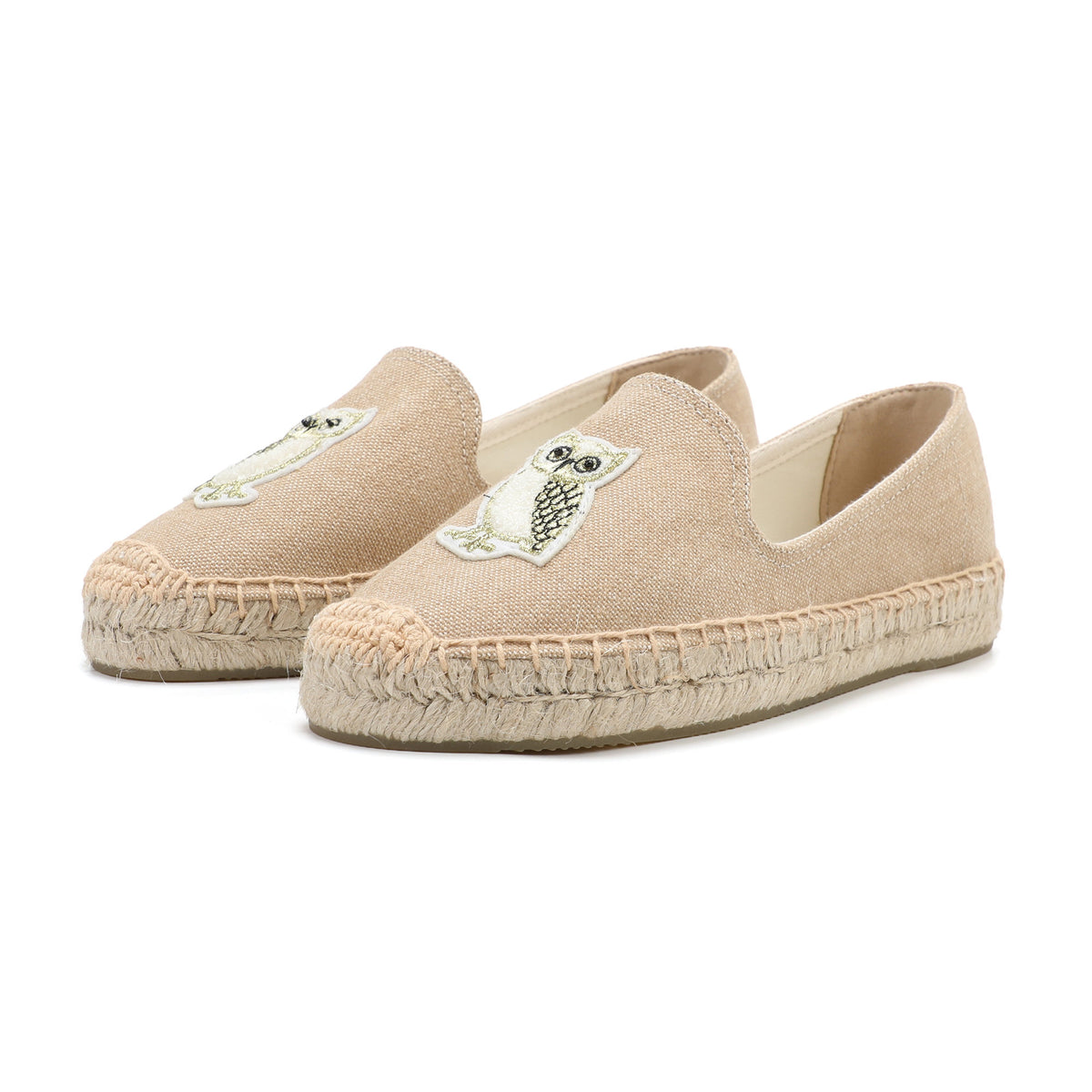 Tan Owl women's platform espadrilles, style W-P9937