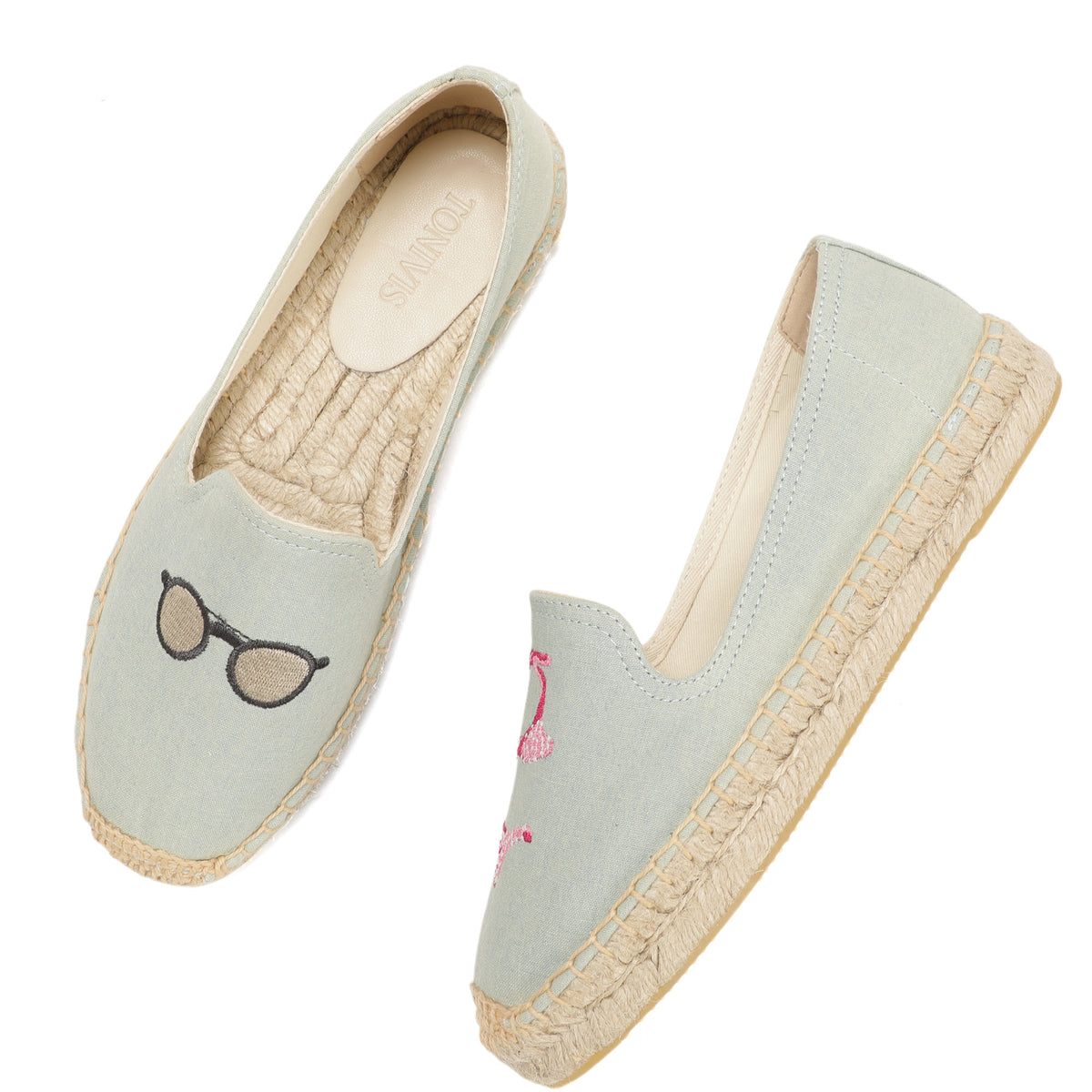 Light Blue Bikini women's platform espadrilles, style W-P9947