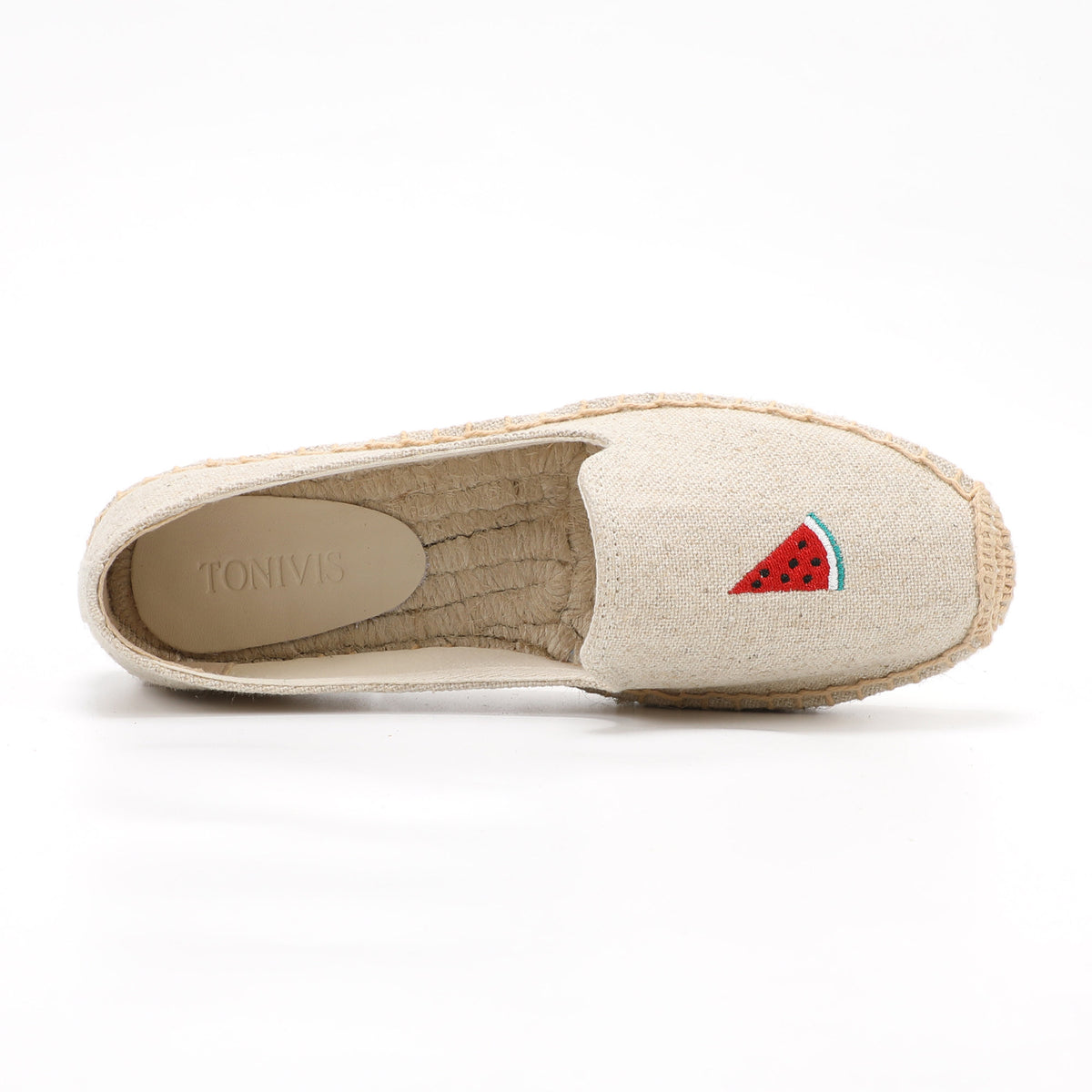 Beige Watermelon women's platform espadrilles, style W-P9952