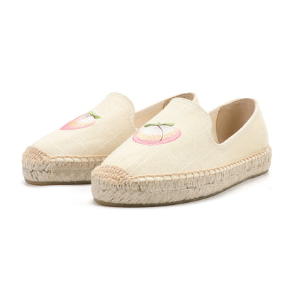 Beige Peach women's platform espadrilles, style W-P9956