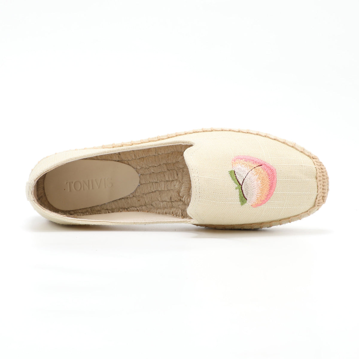 Beige Peach women's platform espadrilles, style W-P9956