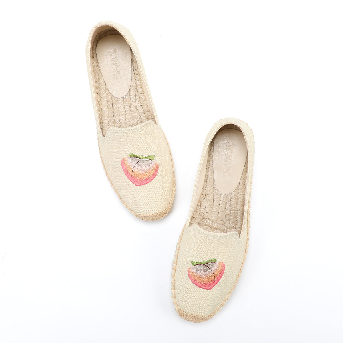 Beige Peach women's platform espadrilles, style W-P9956