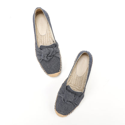 Blue Bow women's platform espadrilles, style W-P9959