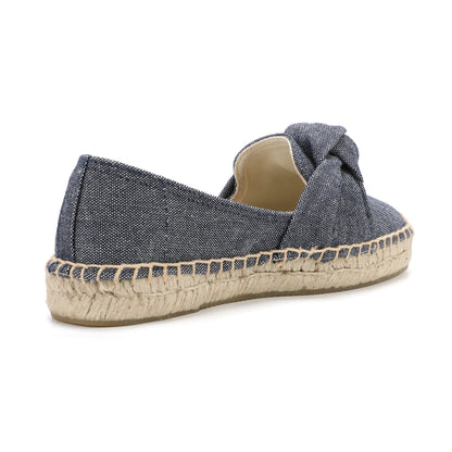 Blue Bow women's platform espadrilles, style W-P9959
