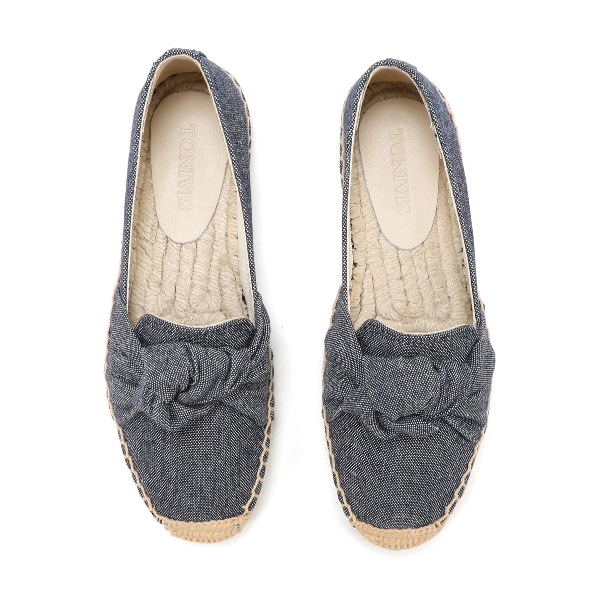 Blue Bow women's platform espadrilles, style W-P9959