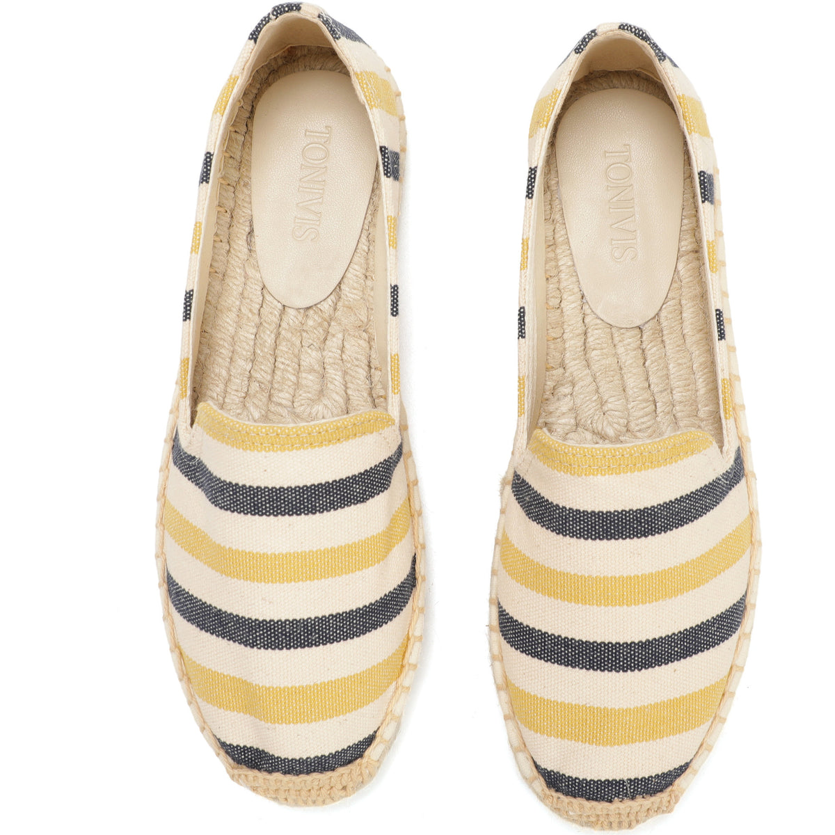 Beige Multicolor Stripes women's platform espadrilles, style W-P9967