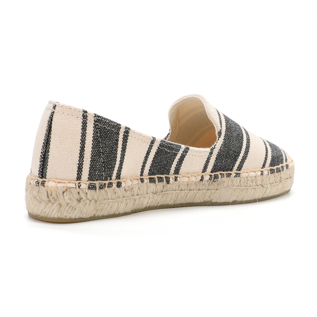 Beige Black Stripes women's platform espadrilles, style W-P9969