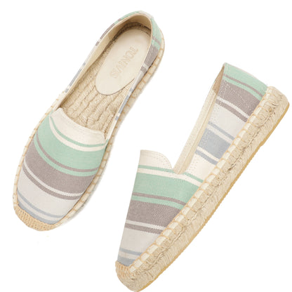 Multicolor Stripes women's platform espadrilles, style W-P9970