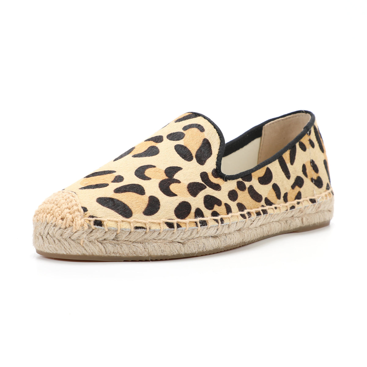 Brown Leopard women's platform espadrilles, style W-P9974