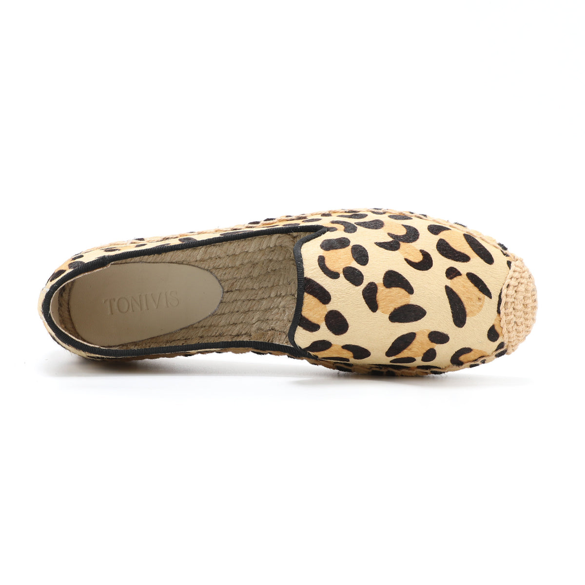 Brown Leopard women's platform espadrilles, style W-P9974