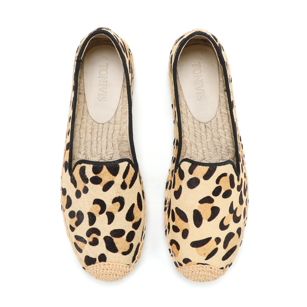 Brown Leopard women's platform espadrilles, style W-P9974
