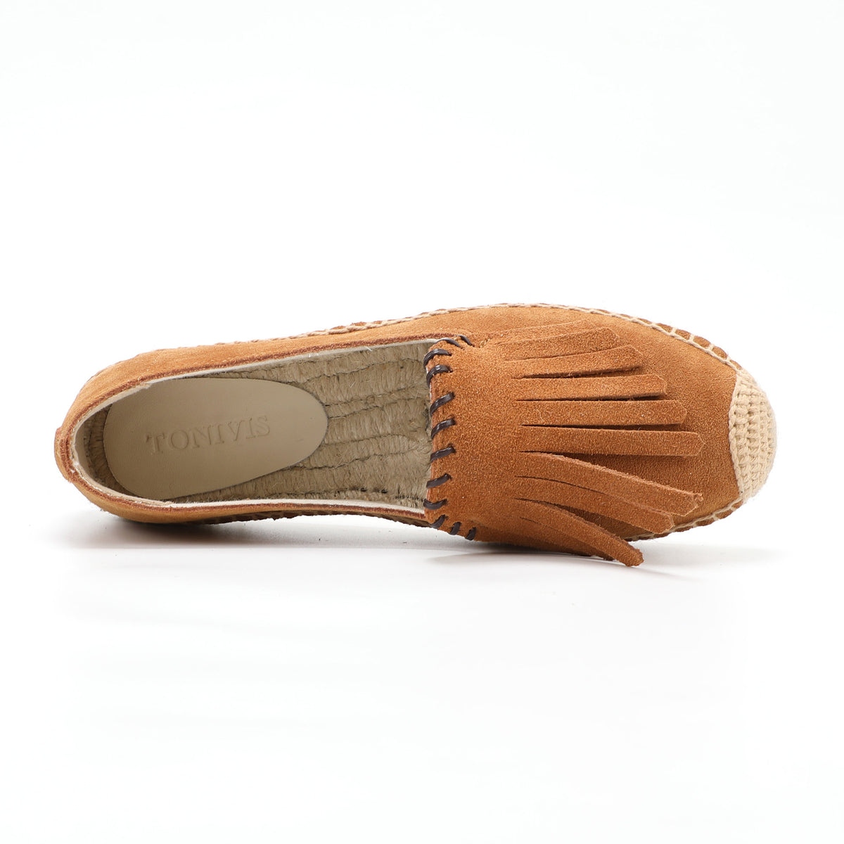 Brown Tassel women's platform espadrilles, style W-P9984