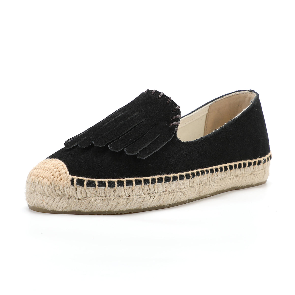 Black Tassel women's platform espadrilles, style W-P9985