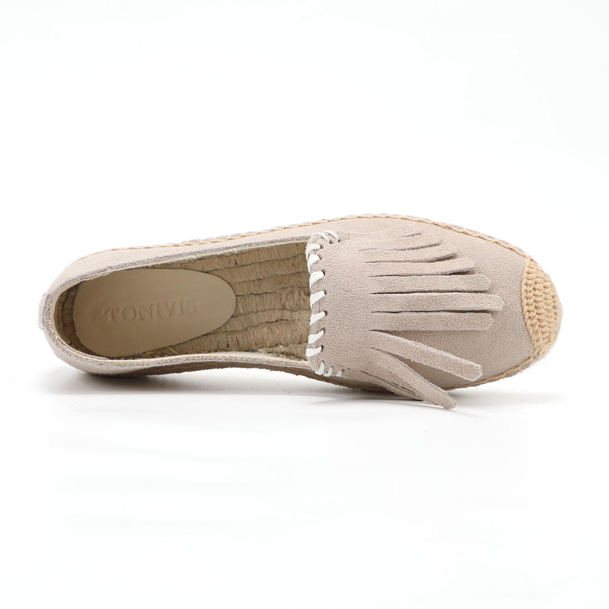 Beige Tassel women's platform espadrilles, style W-P9986