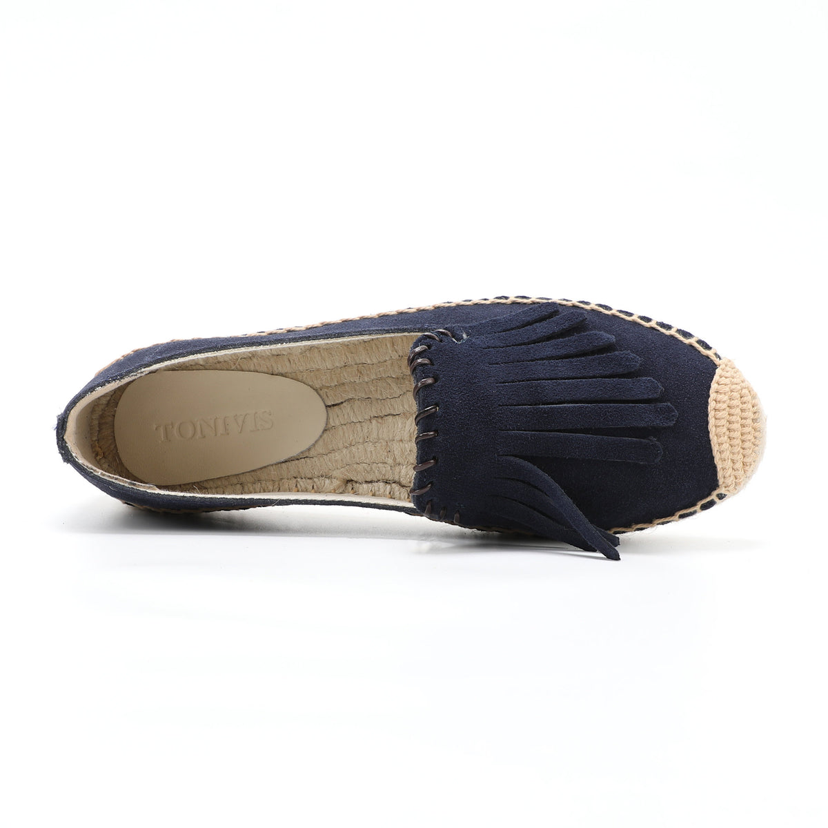 Navy Tassel women's platform espadrilles, style W-P9987