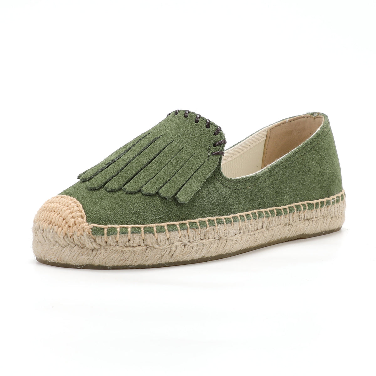 Green Tassel women's platform espadrilles, style W-P9988