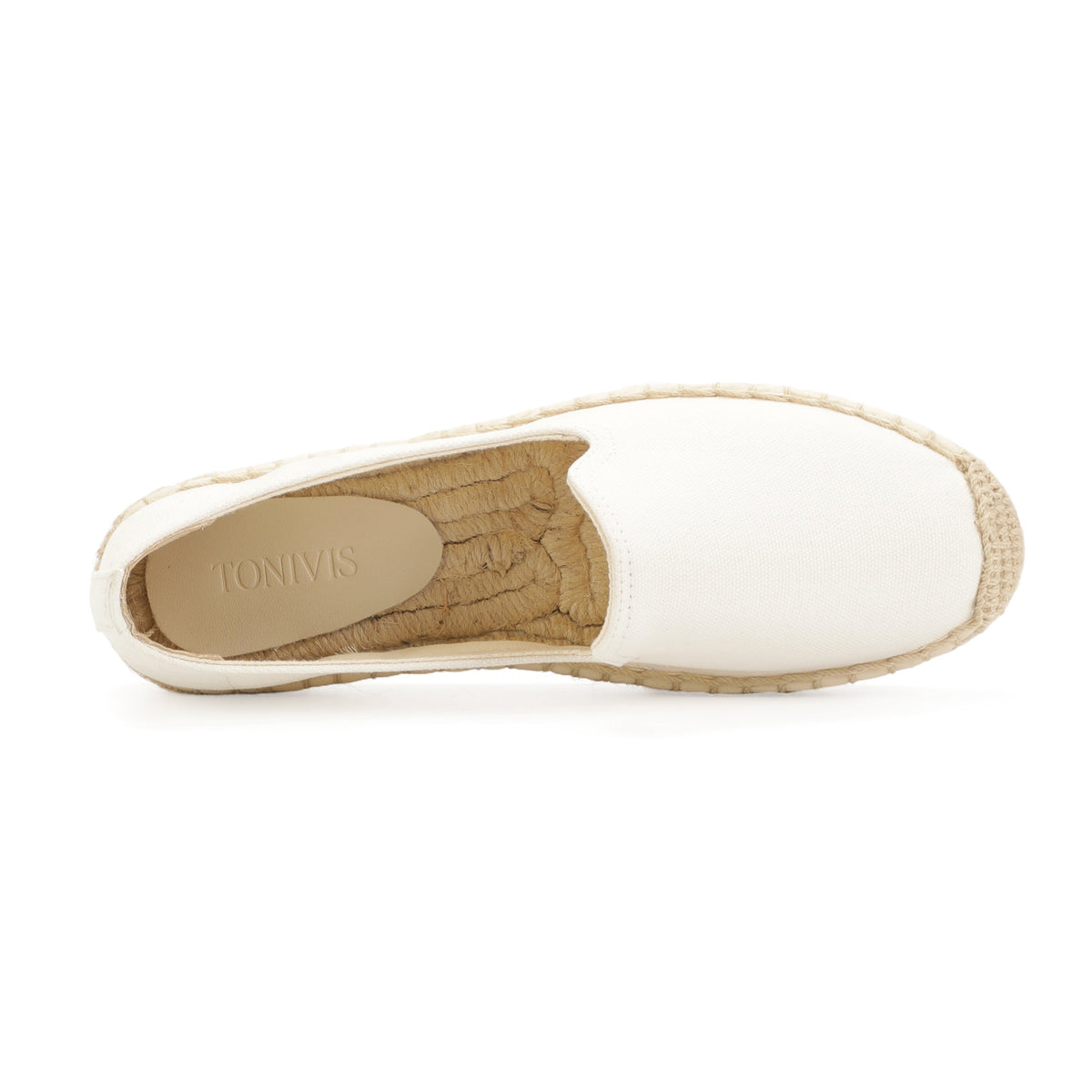 White women's platform espadrilles, style W-P9989