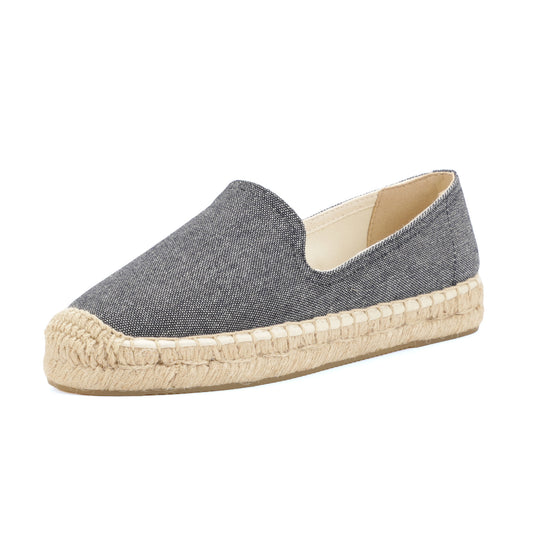 Blue Two Tone women's platform espadrilles, style W-P9990