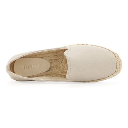 Gray women's platform espadrilles, style W-P9992